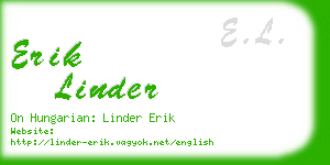 erik linder business card